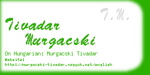 tivadar murgacski business card